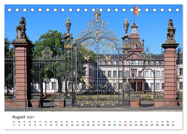 Produktbild: Hanau Kurpark und Kesselstadt (Tischkalender 2027 DIN A5 quer), CALVENDO Monatskalender