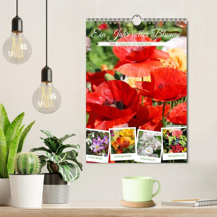 Produktbild: Ein Jahr voller Blumen (Wandkalender 2026 DIN A4 hoch), CALVENDO Monatskalender