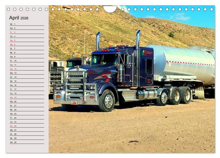 Produktbild: US-Trucks. Faszination Langhauber (Wandkalender 2026 DIN A4 quer), CALVENDO Monatskalender