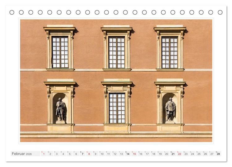 Produktbild: Architektur. Imposante Fassaden (Tischkalender 2026 DIN A5 quer), CALVENDO Monatskalender