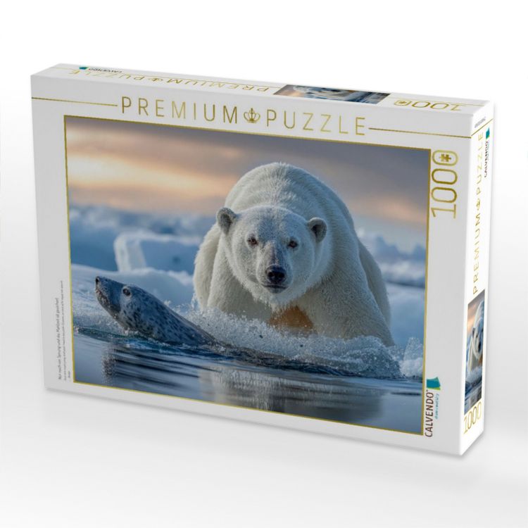 Produktbild: CALVENDO Puzzle Nur noch ein Sprung und die Mahlzeit ist gesichert | 1000 Teile Lege-Gr&ouml;&szlig;e 64x48cm Foto-Puzzle f&uuml;r gl&uuml;ckliche Stunden