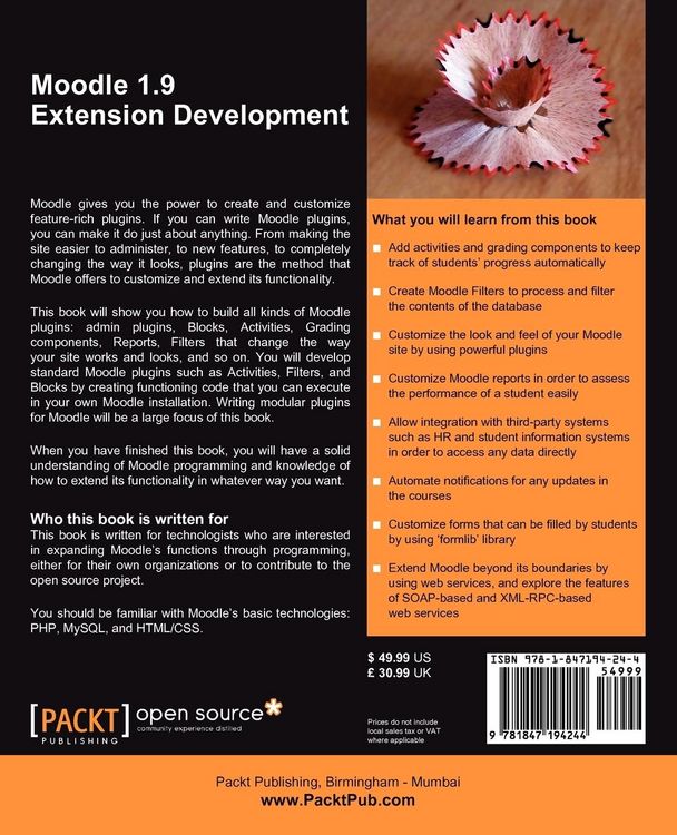Produktbild: Moodle 1.9 Extension Development