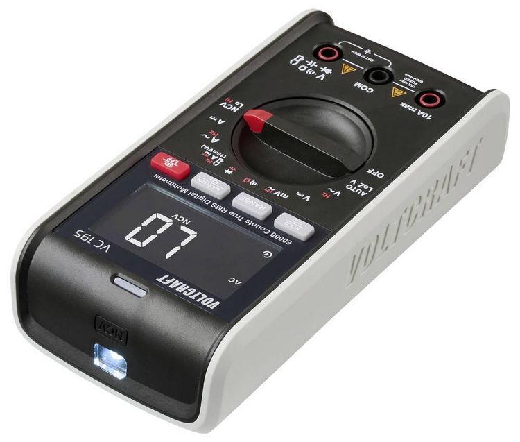 Produktbild: VOLTCRAFT VC195 Hand-Multimeter LoZ TRMS CAT III 600V Anzeige (Counts): 60000