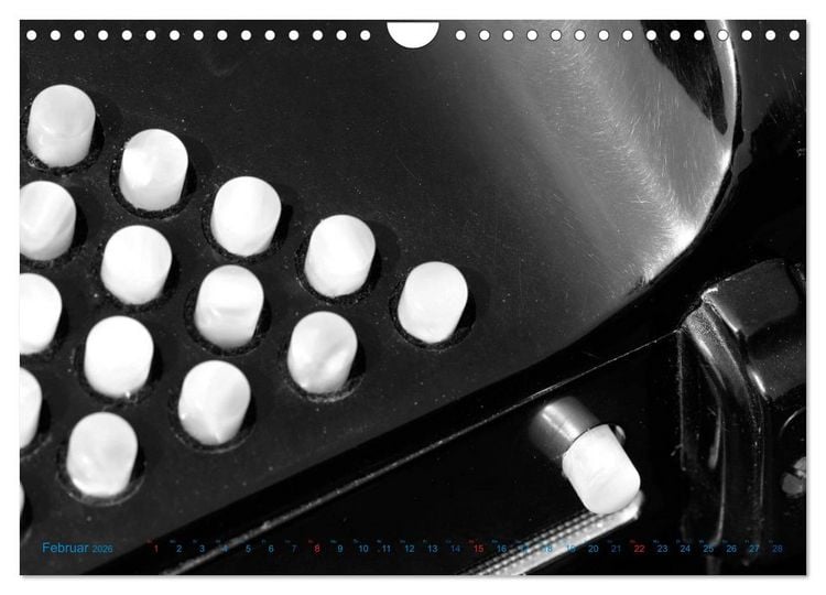 Produktbild: Akkordeon - close up (Wandkalender 2026 DIN A4 quer), CALVENDO Monatskalender