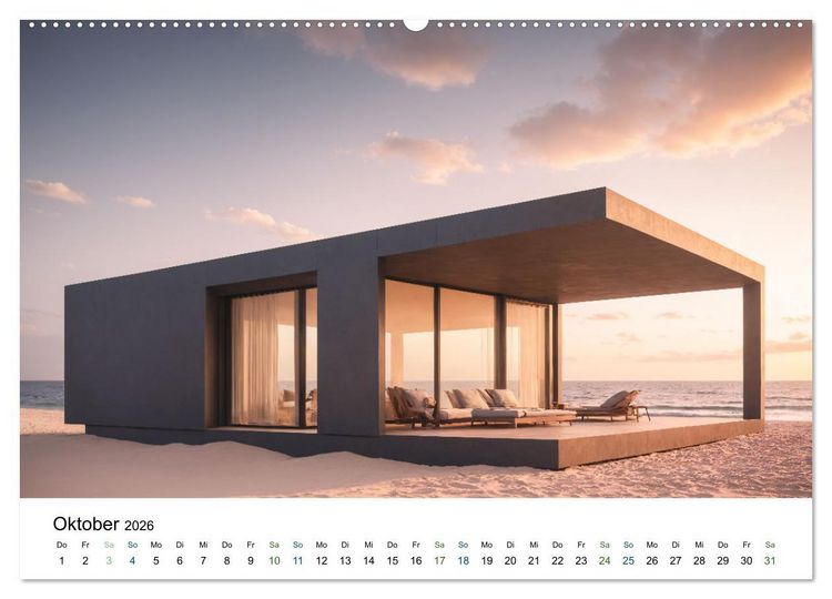 Produktbild: Einsamkeit in Architektur (Wandkalender 2026 DIN A2 quer), CALVENDO Monatskalender