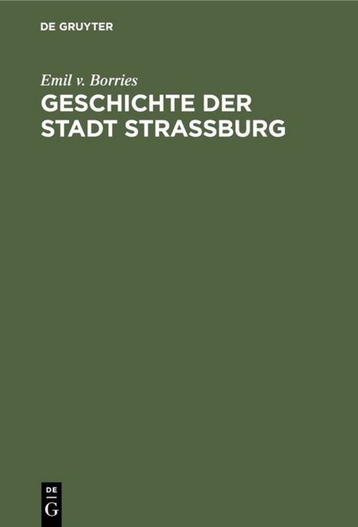 Produktbild: Geschichte der Stadt Stra&szlig;burg