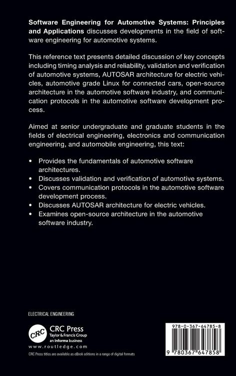 Produktbild: Software Engineering for Automotive Systems