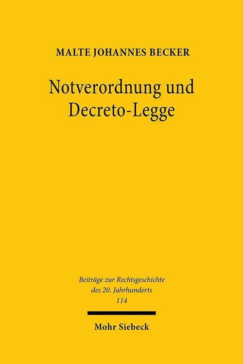 Bild vom Artikel Notverordnung und Decreto-Legge vom Autor Malte Johannes Becker