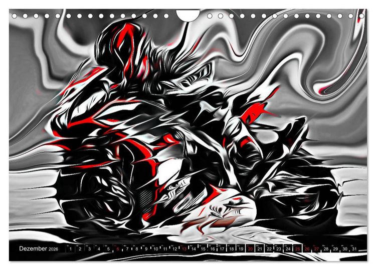 Produktbild: Fullspeed on two Wheels (Wandkalender 2026 DIN A4 quer), CALVENDO Monatskalender