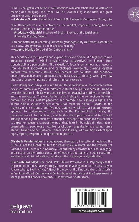 Produktbild: The Palgrave Handbook of Humour Research