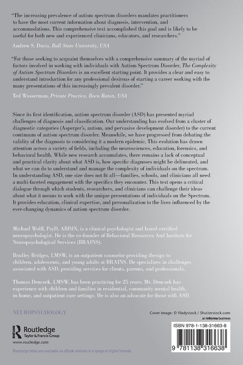 Produktbild: The Complexity of Autism Spectrum Disorders
