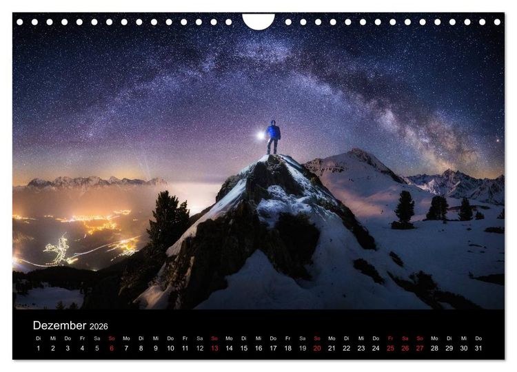 Produktbild: Sternensucher - Landschaft unter Sternen (Wandkalender 2026 DIN A4 quer), CALVENDO Monatskalender