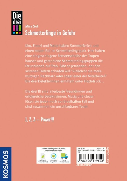 Produktbild: Die drei !!!, 114, Schmetterlinge in Gefahr