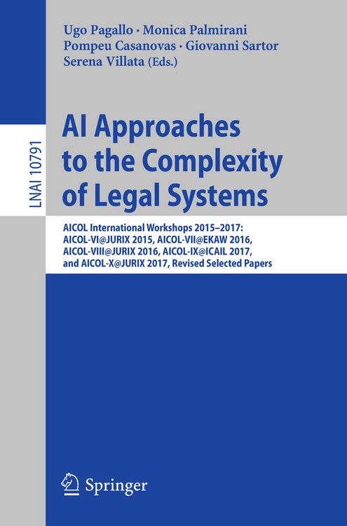 Produktbild: AI Approaches to the Complexity of Legal Systems