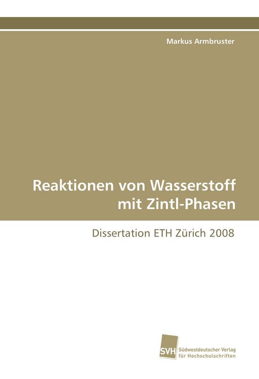 Produktbild: Reaktionen von Wasserstoff mit Zintl-Phasen