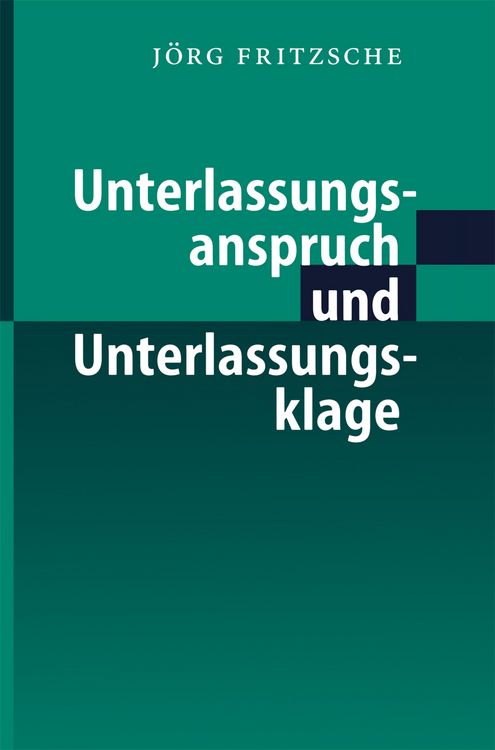 Produktbild: Unterlassungsanspruch und Unterlassungsklage