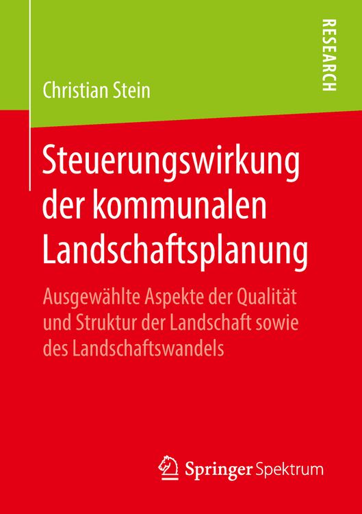 Produktbild: Steuerungswirkung der kommunalen Landschaftsplanung