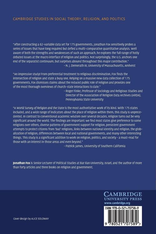 Produktbild: A World Survey of Religion and the State