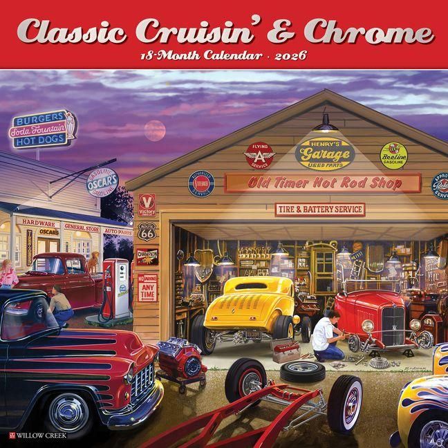 Produktbild: Classic Cruisin' & Chrome 2026 Wall Calendar