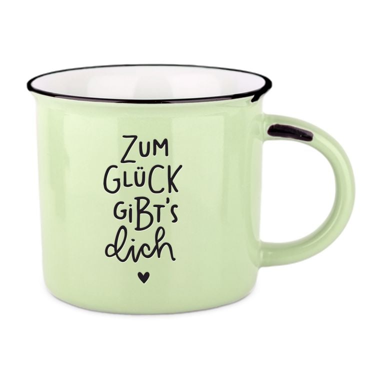 Produktbild: Becher Vintage Zum Gl&uuml;ck gibt's dich