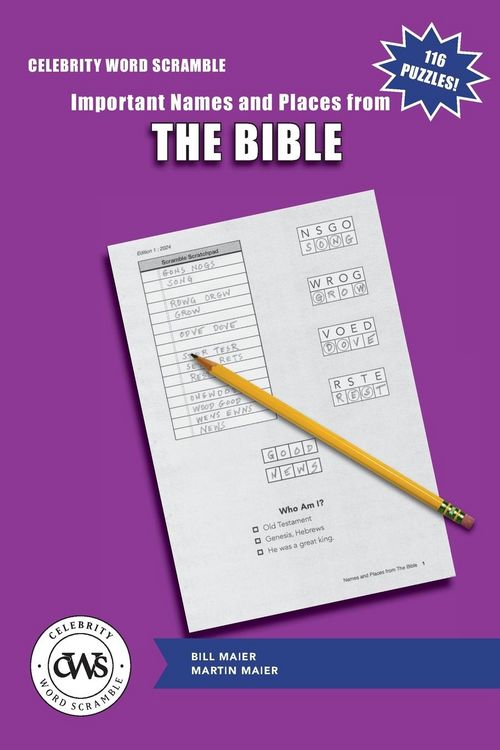 Produktbild: Celebrity Word Scramble Important Names and Places from The Bible