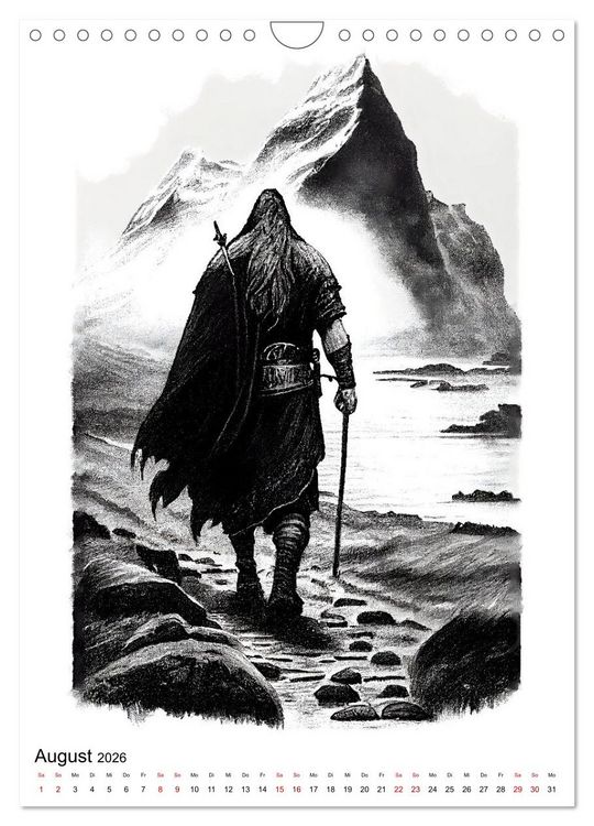 Produktbild: Welt und Mythologie der Wikinger (Wandkalender 2026 DIN A4 hoch), CALVENDO Monatskalender