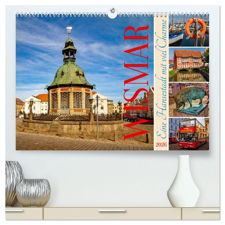 Produktbild: Wismar &ndash; Eine Hansestadt mit Charme (hochwertiger Premium Wandkalender 2026 DIN A2 quer), Kunstdruck in Hochglanz