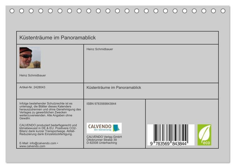 Produktbild: K&uuml;stentr&auml;ume im Panoramablick (Tischkalender 2027 DIN A5 quer), CALVENDO Monatskalender