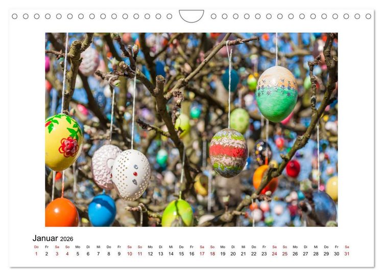 Produktbild: Der Saalfelder Ostereierbaum (Wandkalender 2026 DIN A4 quer), CALVENDO Monatskalender