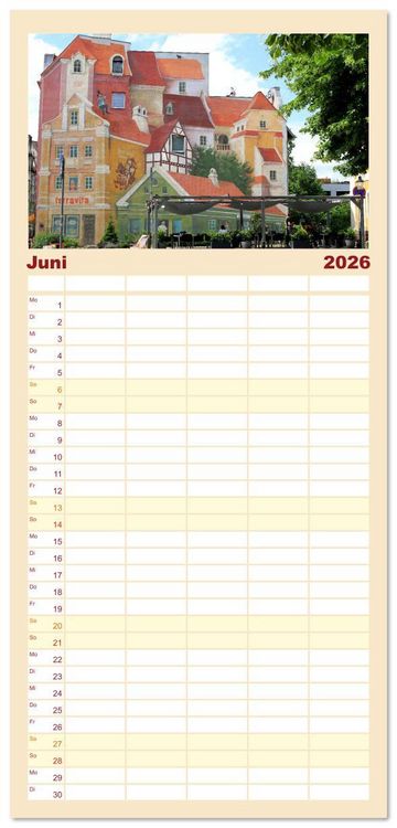 Produktbild: Familienplaner 2026 - Posen - Traumhaftes Reiseziel in Polen mit 5 Spalten (Wandkalender, 21 x 45 cm) CALVENDO