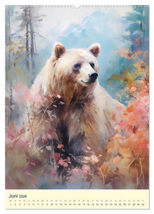 Produktbild: B&auml;ren. Duftige Aquarelle von Meister Petz (Wandkalender 2026 DIN A2 hoch), CALVENDO Monatskalender