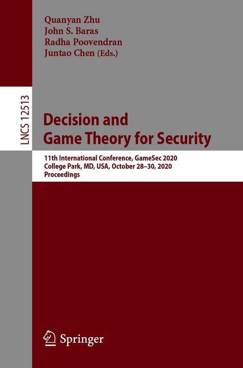 Produktbild: Decision and Game Theory for Security
