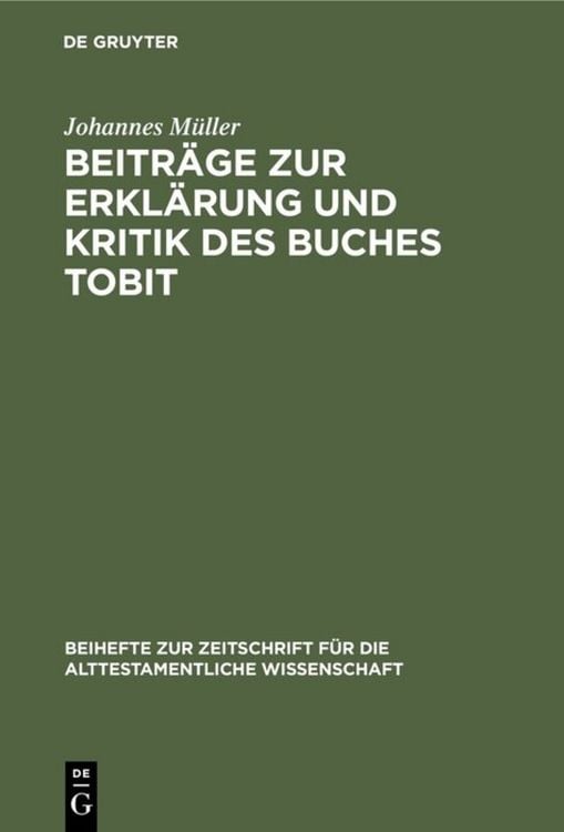 Produktbild: Beitr&auml;ge zur Erkl&auml;rung und Kritik des Buches Tobit