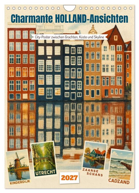 Produktbild: Charmante Holland-Ansichten (Wandkalender 2027 DIN A4 hoch), CALVENDO Monatskalender