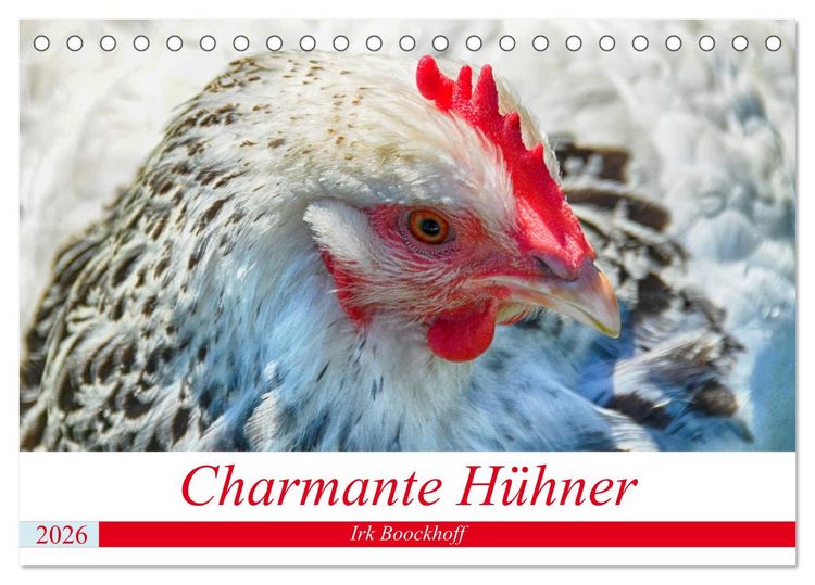 Produktbild: Charmante H&uuml;hner (Tischkalender 2026 DIN A5 quer), CALVENDO Monatskalender