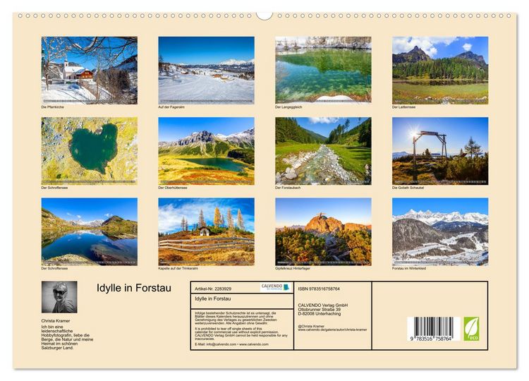 Produktbild: Idylle in Forstau (hochwertiger Premium Wandkalender 2027 DIN A2 quer), Kunstdruck in Hochglanz