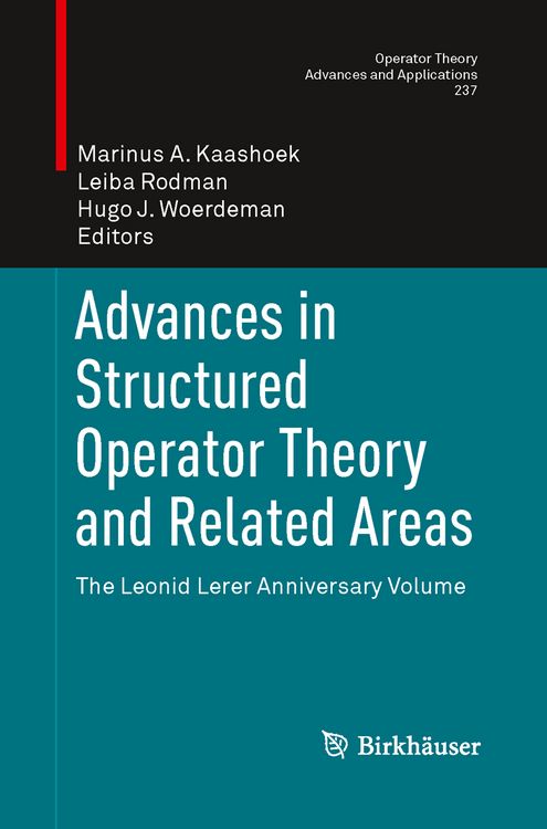 Produktbild: Advances in Structured Operator Theory and Related Areas