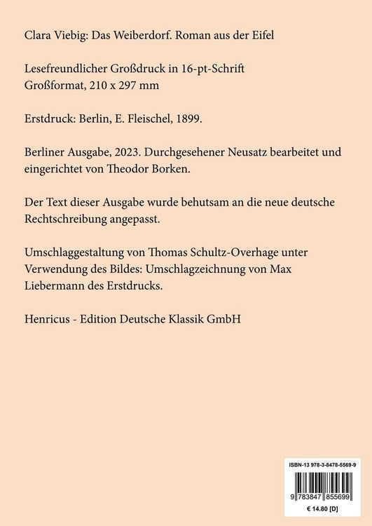 Produktbild: Das Weiberdorf (Gro&szlig;druck)