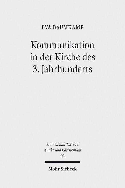 Produktbild: Kommunikation in der Kirche des 3. Jahrhunderts