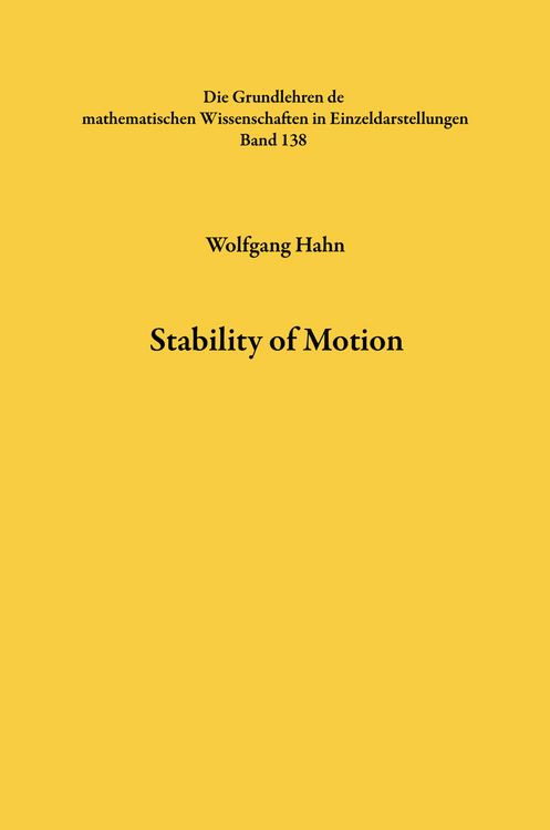 Produktbild: Stability of Motion