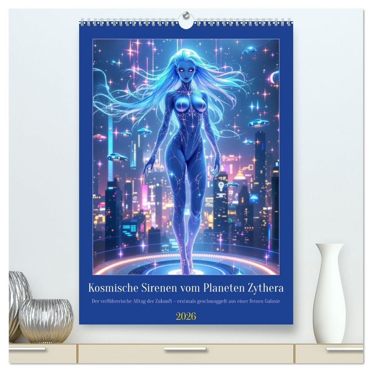 Produktbild: Kosmische Sirenen vom Planeten Zythera (hochwertiger Premium Wandkalender 2026 DIN A2 hoch), Kunstdruck in Hochglanz