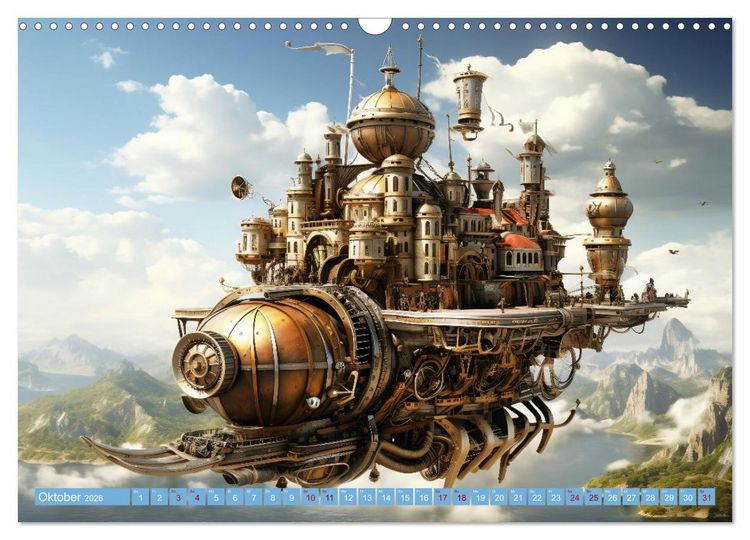 Produktbild: Steampunk Domizile (Wandkalender 2026 DIN A3 quer), CALVENDO Monatskalender