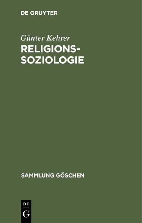 Produktbild: Religionssoziologie