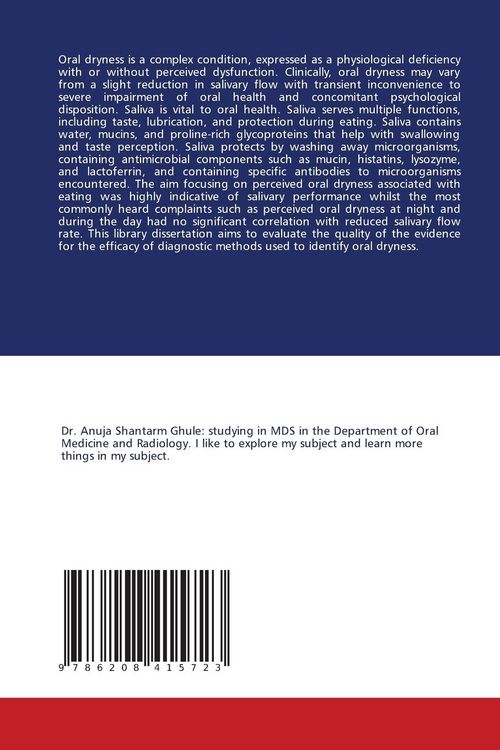 Produktbild: Different Diagnostic Methods for Oral Dryness