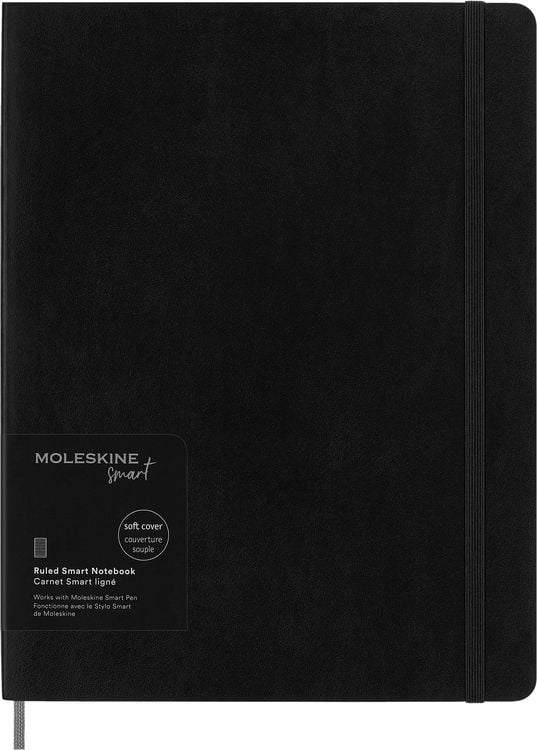 Produktbild: Moleskine Smart Notebook, Extra Large, Ruled, Black, Soft Cover (7.5 x 10)