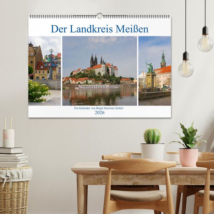 Produktbild: Der Landkreis Mei&szlig;en (Wandkalender 2026 DIN A2 quer), CALVENDO Monatskalender