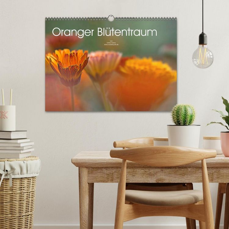 Produktbild: Oranger Bl&uuml;tentraum (Wandkalender 2026 DIN A3 quer), CALVENDO Monatskalender