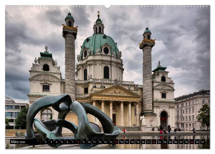 Produktbild: Wien - Haupstadt mit Charme (hochwertiger Premium Wandkalender 2026 DIN A2 quer), Kunstdruck in Hochglanz