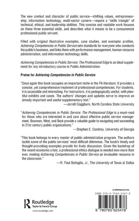 Produktbild: Achieving Competencies in Public Service