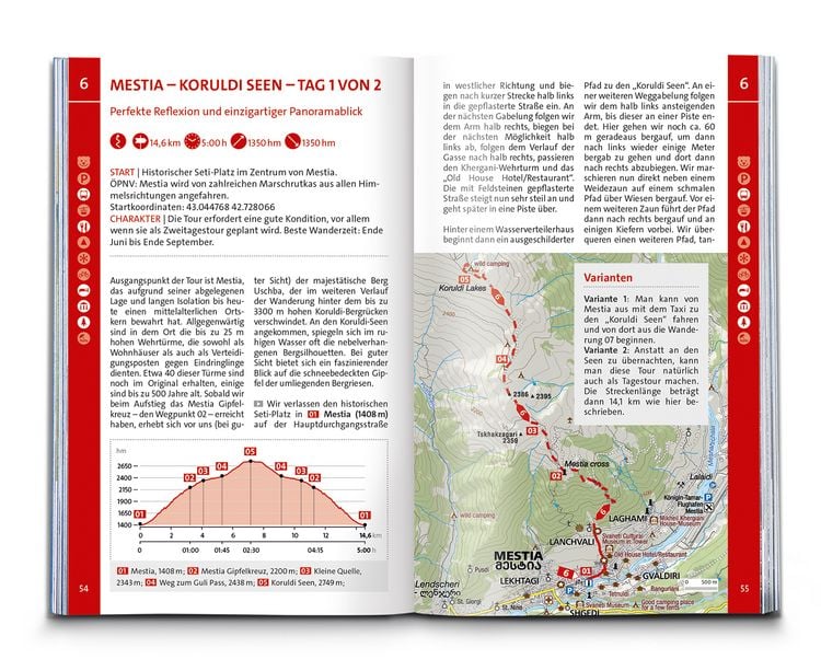 Produktbild: KOMPASS Wanderf&uuml;hrer Georgien, Kaukasus, 50 Touren mit Extra-Tourenkarte